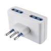 Poly Pool Multiprese Ed Adattatori|- adattatore multiplo spina e 4 prese 10 a bianco