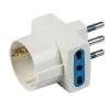 Poly Pool Multiprese Ed Adattatori|- adattatore spina 16 a e 2 prese bivalenti e 1 presa standard tedesco bianco