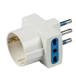 Poly Pool Multiprese Ed Adattatori|- adattatore spina 16 a e 2 prese bivalenti e 1 presa standard tedesco bianco