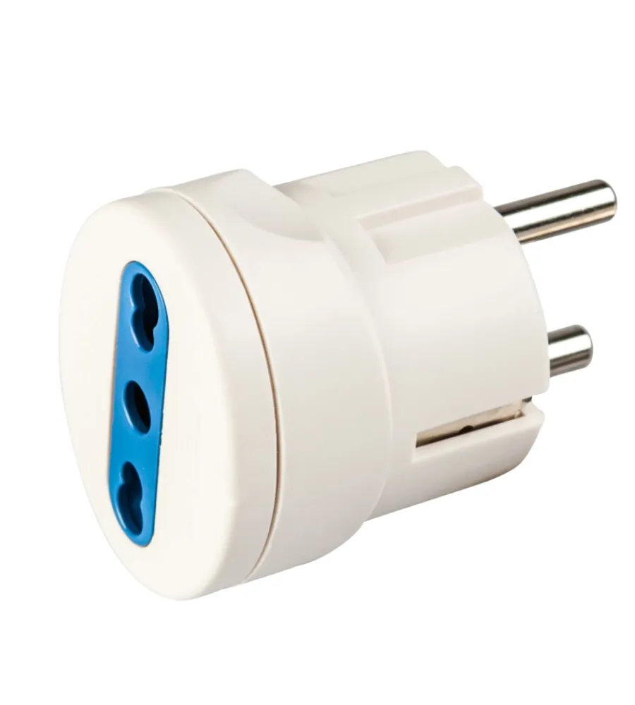 Multiprese Ed Adattatori-Poly Pool - adattatore spina 16 a (standard franco / tedesco) e presa bivalente bianco
