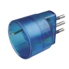 Best - adattatore spina 10 a e presa tedesca trasparente azzurro Multiprese Ed Adattatori