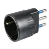Multiprese Ed Adattatori-Poly Pool - adattatore spina 16 a e presa tedesca nero