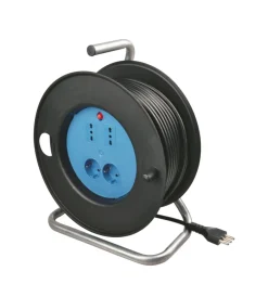 New - avvolgicavo "mini" 50 m con 2 prese bivalenti 2 p30 Avvolgicavi