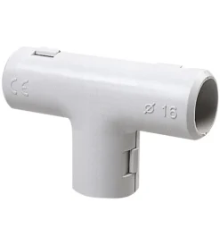 Tubi E Canaline-Poly Pool - giunto a t ispezionabile per tubi rigidi ø 16 mm ip40 grigio