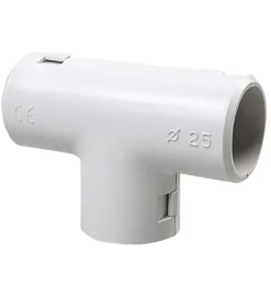 Poly Pool Tubi E Canaline|- giunto a t ispezionabile per tubi rigidi ø 25 mm ip40 grigio
