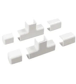 Tubi E Canaline-Poly Pool - kit accessori n° 2 per canale 20 x 15 mm, giunto lineare, a t e tappo bianco