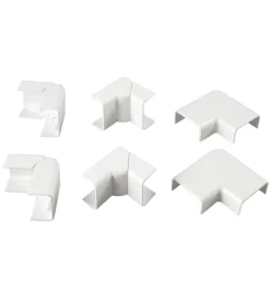 Poly Pool Tubi E Canaline|- kit accessori n° 1 per canale 30 x 15 mm, angoli esterni, interni e piani bianco