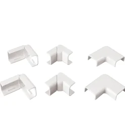 Outlet - kit accessori n° 1 per canale 20 x 10 mm, angoli esterni, interni e piani bianco Tubi E Canaline