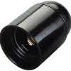 Sale - portalampada e27 corpo liscio nero Portalampade