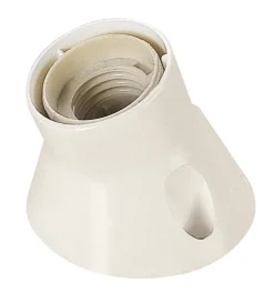 Poly Pool Portalampade|- portalampada e27 da parete con base inclinata bianco