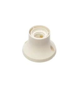 Discount - portalampada e27 da parete con base dritta bianco Portalampade