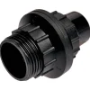 Portalampade-Poly Pool - portalampada e14 con 2 ghiere corpo filettato nero