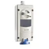Magnetotermici-Poly Pool - presa da parete con dispositivo di blocco 16 a 2p+t ip44 blu