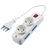 Poly Pool Multiprese Ed Adattatori|- presa multipla con 6 prese 1,5 m cavo interruttore bianca