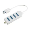 Multiprese Ed Adattatori-Poly Pool - presa multipla con 4 prese 10 a e 1,5 m cavo bianca