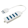 Multiprese Ed Adattatori-Poly Pool - presa multipla con 4 prese bivalenti e 1,5 m cavo bianca