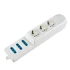 Multiprese Ed Adattatori-Poly Pool - presa multipla con 3 prese bivalenti 3 standard tedesco bianca