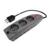 Poly Pool Multiprese Ed Adattatori|- presa multipla "compact" con 9 prese 1,5 m cavo interruttore antracite