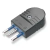 Spine E Prese-Poly Pool - spina 10 a 2p+t uscita cavo assiale nera