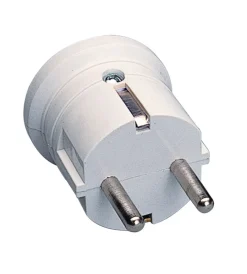 Poly Pool Spine E Prese|- spina standard tedesco 16 a 2p+t (terra laterale) uscita cavo assiale bianca