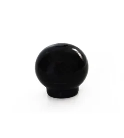 Ferramenta Per Mobili E Infissi- Pomolo in legno - ø 22 mm. - nero brillante