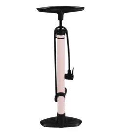 Bici|Pompa gonfiaggio per officina la gazzetta dello sport in acciaio colore rosa con manometro, 26x14,5x59 cm