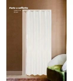 Sale Porta a soffietto da interno essenza colore bianco venato 82x214 cm Porte, Scale E Pavimenti