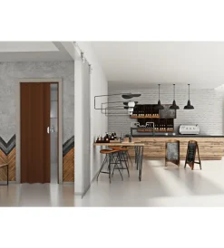 Forte Porte, Scale E Pavimenti|Porta a soffietto da interno "monica" noce 83x214 cm