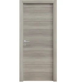 Porte, Scale E Pavimenti- Porta battente da interno reversibile in rovere grigio, 70x210 cm