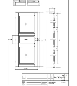 Porte, Scale E Pavimenti|Porta "normandia" reversibile in abete, 84x200 cm