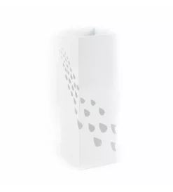 Decorazione Ambienti- Porta ombrelli bianco squadrato, 16x16x49 cm