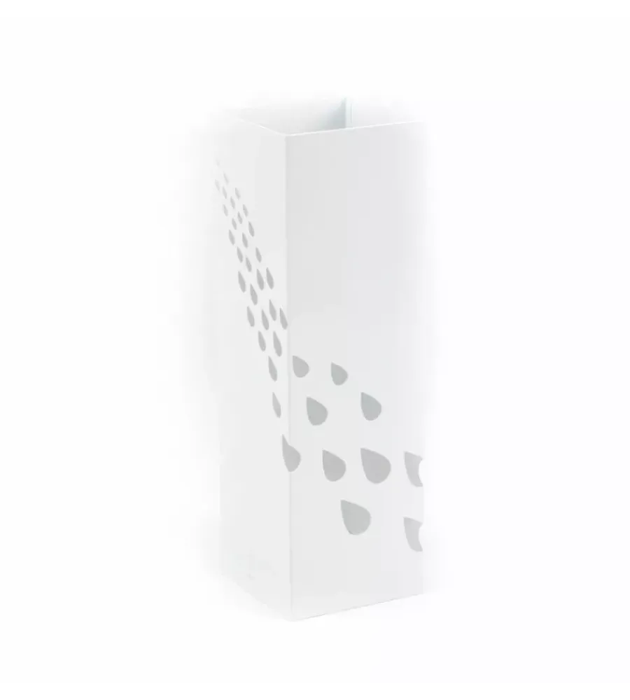 Decorazione Ambienti- Porta ombrelli bianco squadrato, 16x16x49 cm