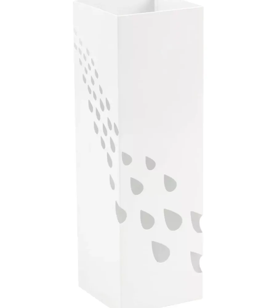 Decorazione Ambienti- Porta ombrelli bianco squadrato, 16x16x49 cm