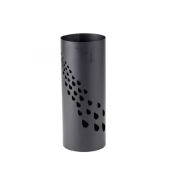 Decorazione Ambienti|Porta ombrelli nero cilindrico, 19x19x46 cm