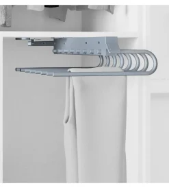 Armadi-Emuca Porta pantaloni dx estraibile per armadio grigio metallizzato - .