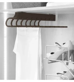 Emuca Armadi|Porta pantaloni sx estraibile per armadio moka - .