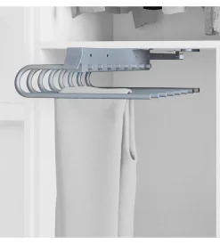 Armadi-Emuca Porta pantaloni sx estraibile per armadio grigio metallizzato - .