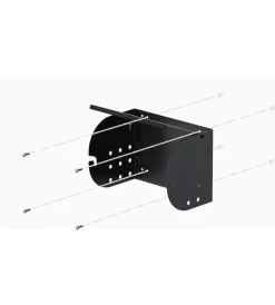 Officina E Garage|Porta rotolo da parete fami per pannello foro quadro in acciaio antracite ø 13 cm