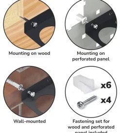 Officina E Garage|Porta rotolo da parete fami per pannello foro quadro in acciaio antracite ø 13 cm