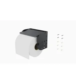 Officina E Garage|Porta rotolo da parete fami per pannello foro quadro in acciaio antracite ø 13 cm