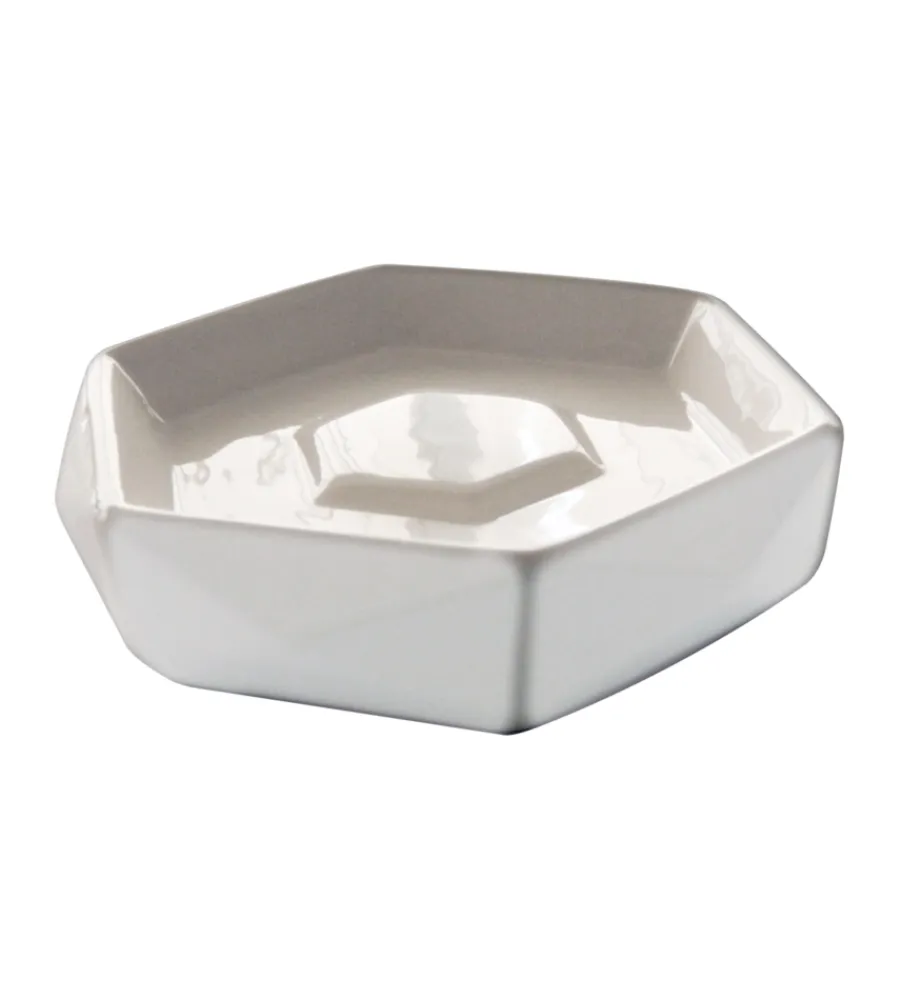 Accessori Bagno- Porta sapone dalia bianco