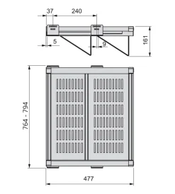 Discount Porta scarpe per interno armadio modulo di 800 mm chiusura soft acciaio color moka - . Armadi