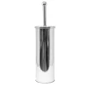 Outlet Porta scopino in plastica e acciaio inossidabile cromato, diametro 9 cm e altezza 26,7-39,5 cm. Ceramiche E Accessori