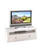 Best Porta tv bianco in pino massello, 118x45x39 cm Pareti Soggiorno E Porta Tv
