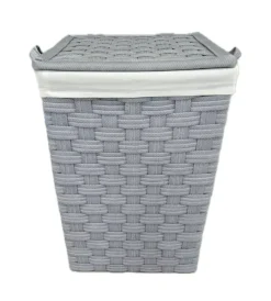 Easy System Accessori Bagno|Portabiancheria "grande" in tnt grigio 42,5x42,5x62 cm