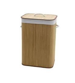 Decor Bagno Accessori Bagno|Portabiancheria in bambù naturale 40x30x60 cm