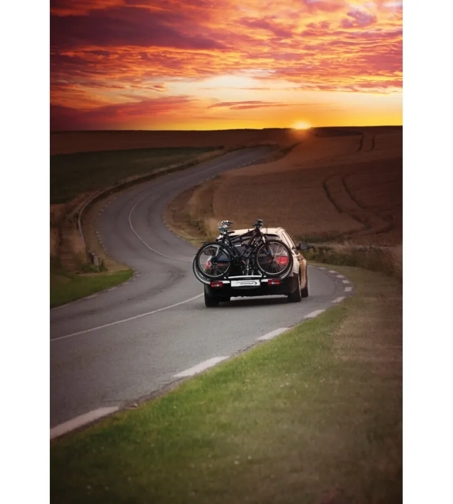 Hot Portabiciclette per gancio traino "justclick" per 2 bici y8002486 Portaggio