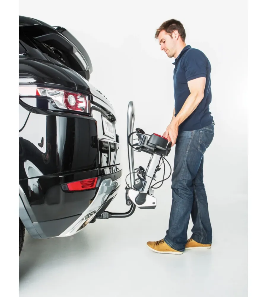Hot Portabiciclette per gancio traino "justclick" per 2 bici y8002486 Portaggio