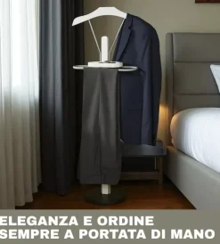Decorazione Ambienti|Portabiti in metallo bianco 30x118 cm