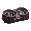 Ferplast Ciotole|Portaciotole e ciotole per cani e gatti "duo feed 03", 47x25x13 cm -